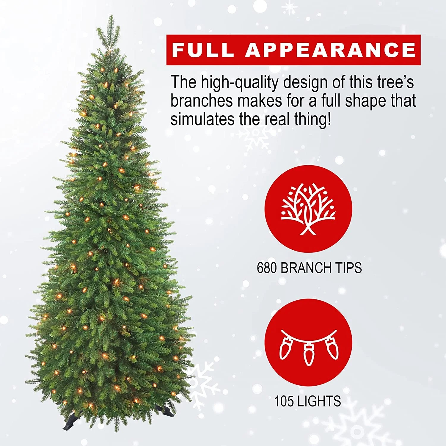 6 Foot Pre Lit Foldable Christmas Tree