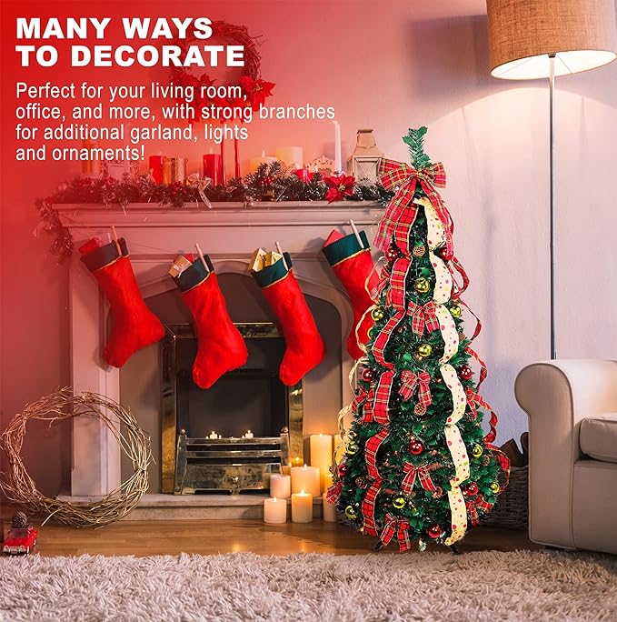 7ft Collapsible Pull Up Christmas Tree