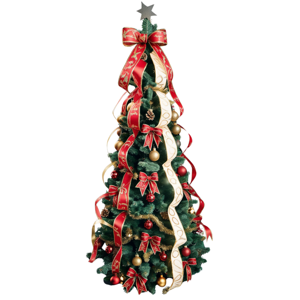 Our best 9 ft collapsible Christmas tree model with transparent background