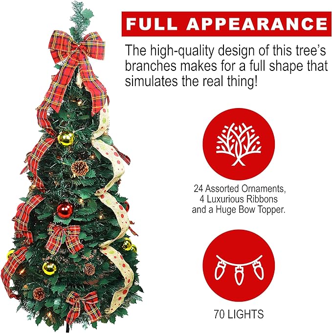 Mini Pop Up Collapsible Christmas Tree