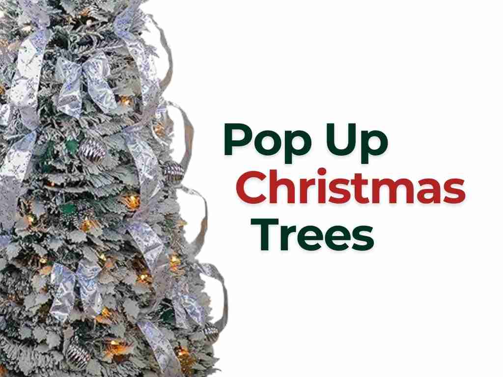 6 Foot Flocked Pop Up Christmas Tree for Sale with Storage Bag Included